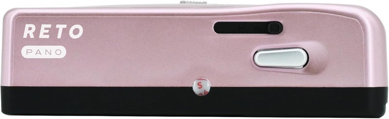 RETO PANO 35mm Film Camera - 22mm Wide Lens, Panorama, Easy Switch, Cinematic Modes, Lens Cover, Built-in Flash, Reusable (Film & AAA Battery are not Included) (Metallic Pink) - Image 3